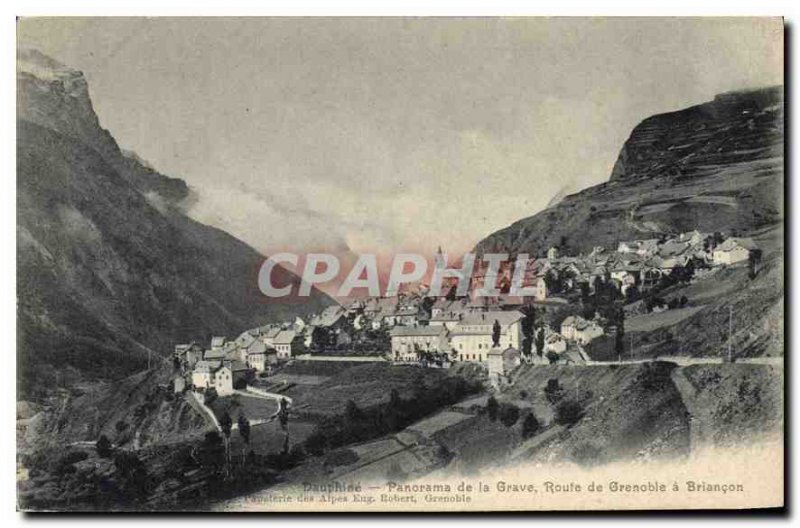 Old Postcard Dauphine Panorama of the Grave Road Grenoble Briancon