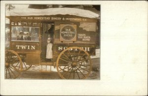 Old Homestead Bakery & Investment Co Bread Wagon Denver CO c1905 Postcard