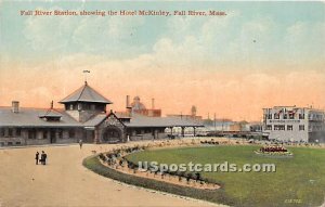 Fall River Station showing the Hotel McKinley - MA