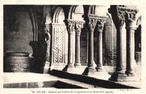 Vintage Postcard The Saint-Trophime Cloister of Old Cathedral of Arles France FR