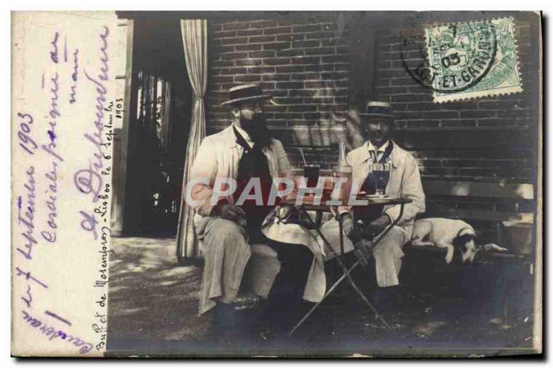 Real photo Dresser of Mosempron Lisboa 1903 alcohol Drinker