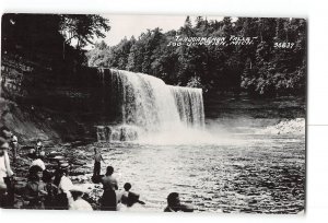 Soo Junction Michigan MI RPPC Real Photo 1930-1950 Tahquamenon Falls