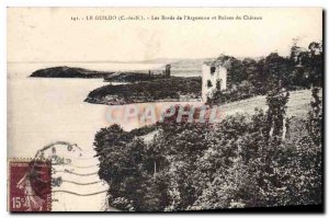 Old Postcard Le Guildo (C N) Edges of Arguenon and the Castle Ruins