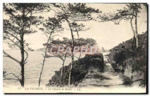 Old Postcard The Vicomte Le Chemin de Ronde