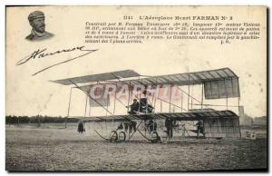 Old Postcard Jet Aviation Airplane Henri Farman