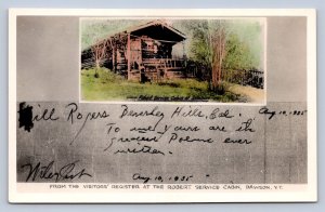 J88/ Dawson Y.T. Canada RPPC Postcard c1940s Robert Service Cabin  495