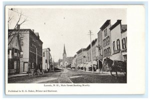 MAIN STREET ST VIEW LOOKING NORTH LACONIA NH NEW HAMPSHIRE POSTCARD (GD8)