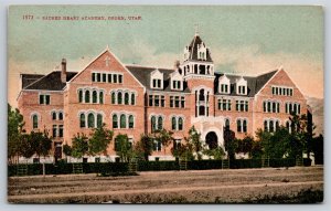 Ogden Utah~Front of Sacred Heart Academy~Vintage Postcard