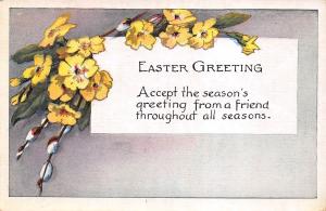 Easter Greetings 1925 Postcard Greeting From A Friend Flowers