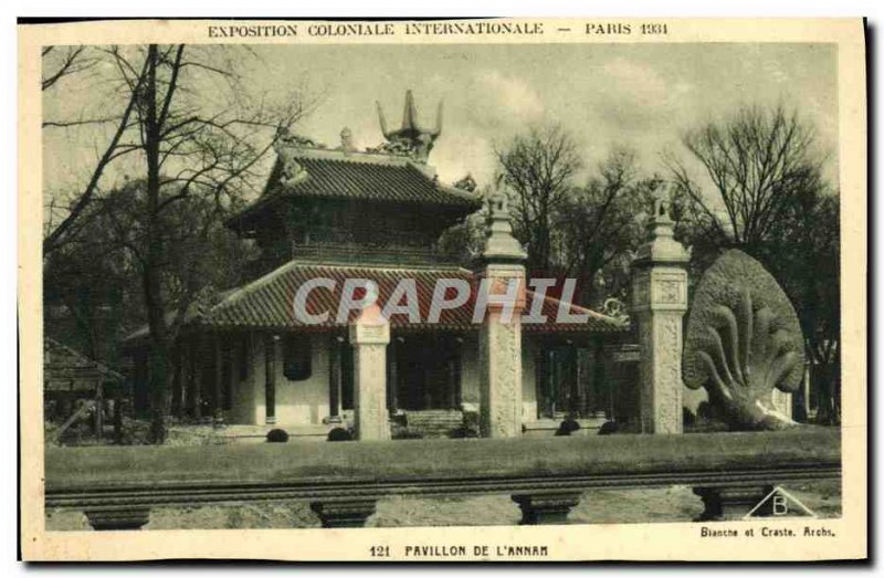 Old Postcard Exposition Coloniale Internationale Paris 1931 Pavilion of & # 3...