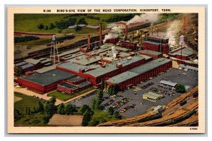 Vintage 1940s Postcard Bird's-Eye View Mead Corporation Kingsport Tennessee