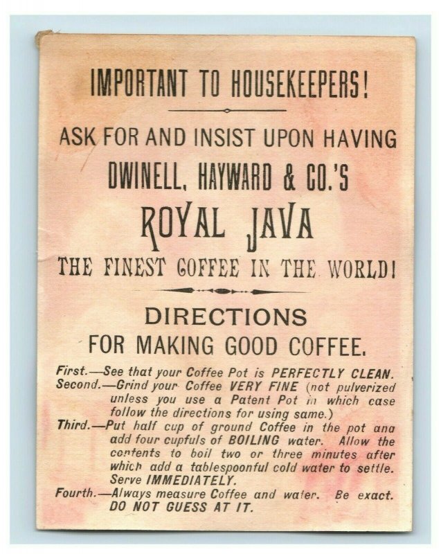 1880's Dwinell Hayward Royal Java Coffee Children Cat Dog Lot Of 5 P193 