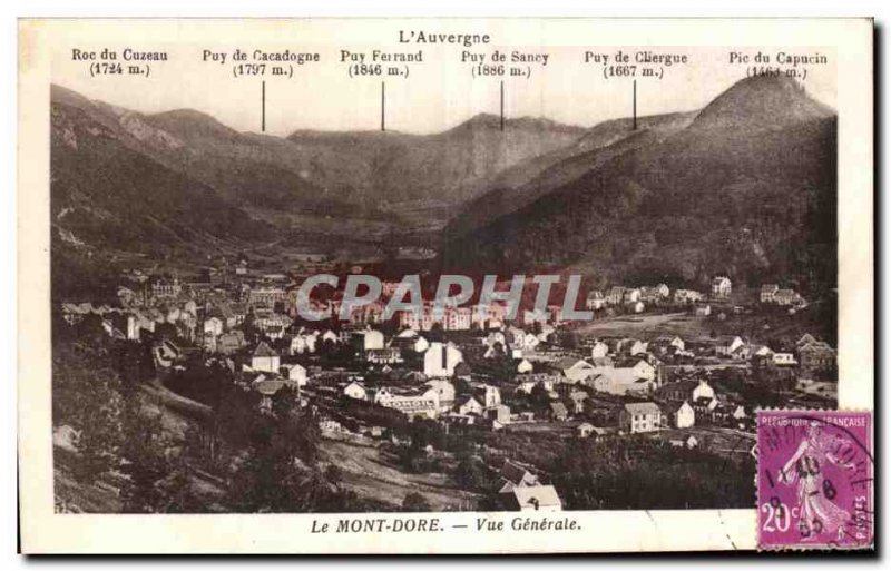 Old Postcard Le Mont Dore General view