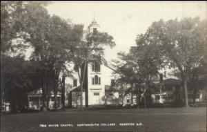 Hanover NH Dartmouth College White Chapel c1910 Real Photo Postcard