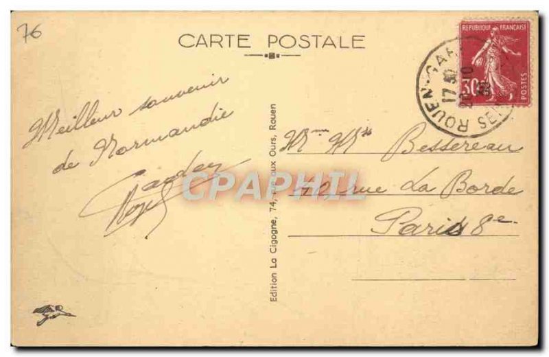 Old Postcard Rouen Transporter Bridge