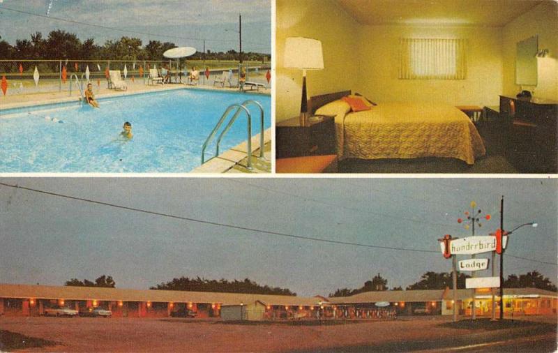 Atoka Oklahoma Thunderbird Lodge Multiview Vintage Postcard K58566