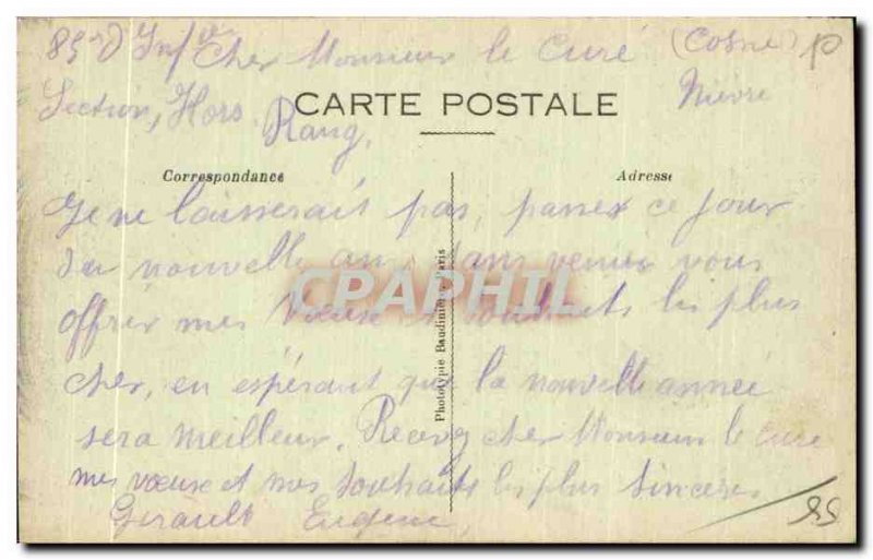 Old Postcard Interior Cosne of I st-Jacques Church