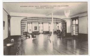 Social Hall Interior Nazareth College Academy Kentucky postcard