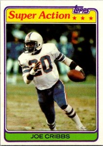 1981 Topps Football Card Joe Cribbs Buffalo Bills s60056