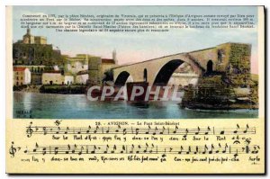 Old Postcard Avignon Pont d'Avignon