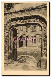 Old Postcard Paris Strolling Musee Cluny Porte d'entree
