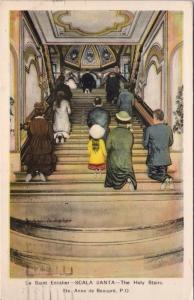 Ste Anne de Beaupre Quebec QC Le Saint Escalier Scala Santa Postcard D68