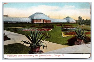 Washington Park Garden and Conservatory Chicago Illinois IL UNP UDB Postcard Y6