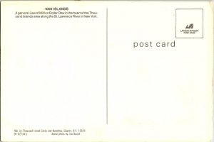 Aereial View of Million Dollar Row 1000 Islands NY 1960s  Postcard