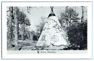 c1950's Tent Field Frank Philips Ranch Woolaroc Oklahoma OK Vintage Postcard