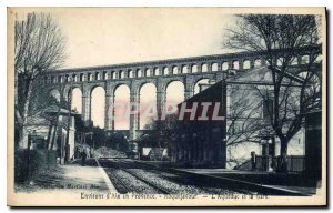 Old Postcard Environs of Aix en Provence Roquefavour The Aqueduct and Gare