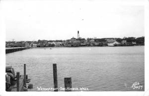 Oak Harbor Washington Waterfront Real Photo Antique Postcard K44726