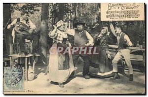 Old Postcard Folklore The Auvergne Bourree