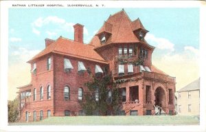 Gloversville, NY New York  NATHAN LITTAUER HOSPITAL  Fulton Co ca1920's Postcard