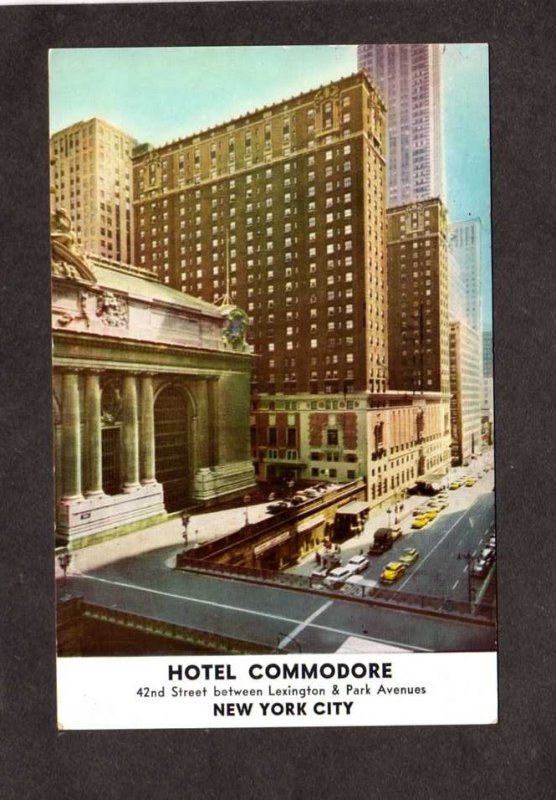 NY Hotel Commodore New York City Postcard Grand Central Terminal