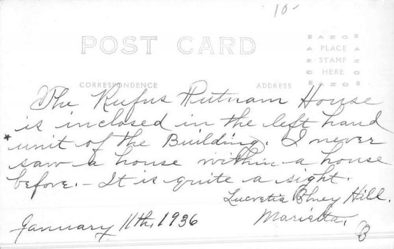 Marietta Ohio Campus Martius Museum Real Photo Antique Postcard K48946