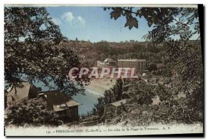 Old Postcard Perros Ploumanach A Corner of The Beach Trestraou