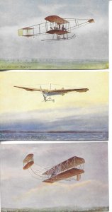 Famous Airplanes Lot of four (4) Tuck Oilette postcards # 9943