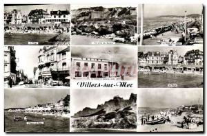 Modern Postcard Villers sur Mer beach View taken of rocks Casino