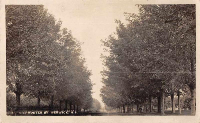 Berwick Nova Scotia Canada Foster Street Real Photo Antique Postcard J69559