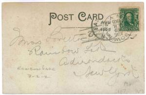 East Windham to Rainbow Lake, New York, 1905 used Postcard, Catskill Mountains