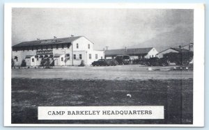 2 Postcards CAMP BARKELEY, Abilene TX ~ Headquarters FIELD HOUSE 1940s WWII Era