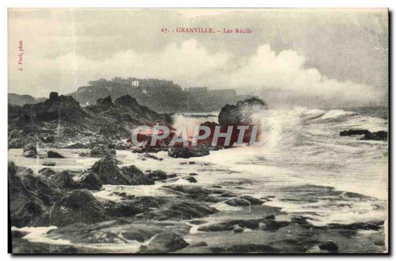 Old Postcard Granville The Reefs