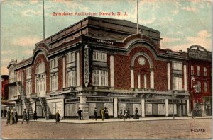 Newark New Jersey NJ Symphony Auditorium Vintage Postcard 