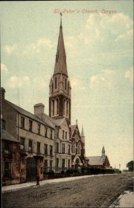 Lurgan Northern Ireland St Peter's Church c1910 Vintage Postcard