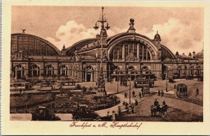 Germany Frankfurt am Main Hauptbahnhof Vintage Postcard C205