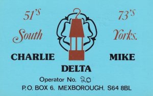 Mexborough Yorkshire QSO Amateur Radio Postcard Style Card