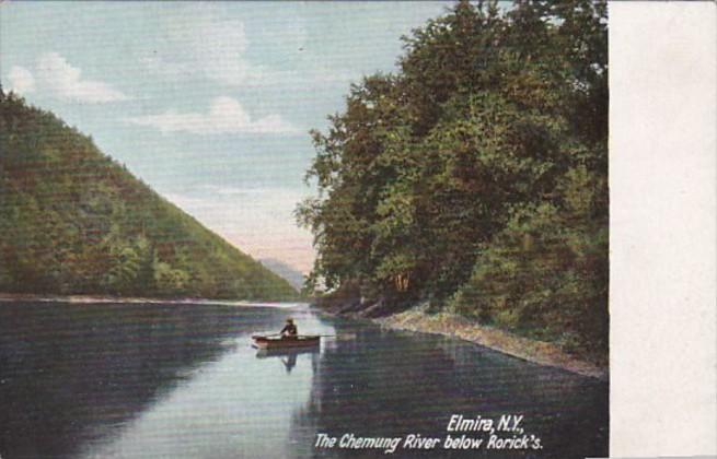 New York Elmira The Chemung River Below Rorick's