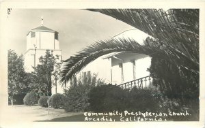 Postcard RPPC California Community Presbyterian Church 1940s 23-6561