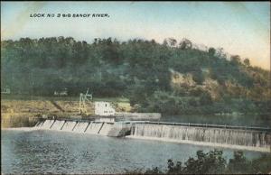 WV or Kentucky? Lock No 3 Big Sandy River c1910 Postcard