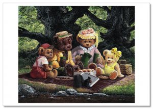 TEDDY BEAR CORNER Toys Life Art for Child by J. Bindon Russian Modern Postcard